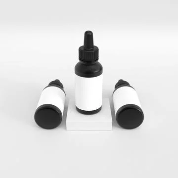 Dropper bottle mockup イラスト素材