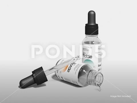 Dropper Bottle Mockup - Serum Product Display PSD 템플릿