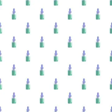 Dropper bottle pattern for cosmetic and medical design Stock Illustration