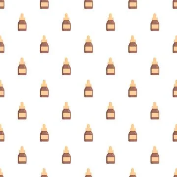 Dropper bottle seamless pattern for cosmetic and medicine packaging Stock Illustration
