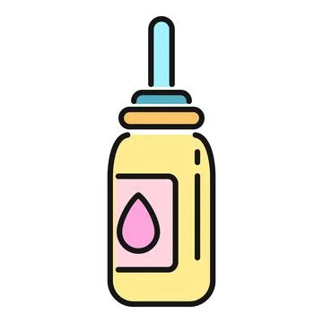 Dropper bottle for serum or essential oil applying Stock Illustration