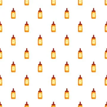 Dropper bottles creating seamless pattern for aromatherapy background Stock Illustration