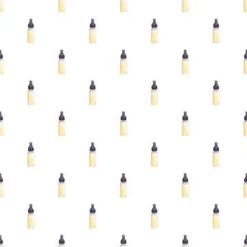 Dropper bottles pattern forming a seamless repeating background 스톡 일러스트