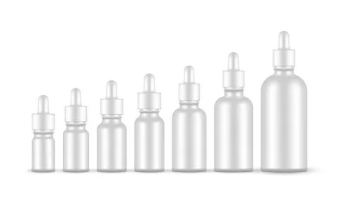 Dropper Bottles Set With Various Sizes Stock Illustration