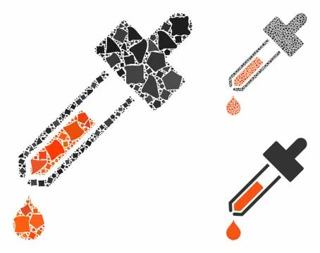 Dropper Composition Icon of Tuberous Elements Stock Illustration