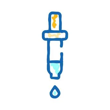 Dropper dispensing liquid medical solution dropping concept Ilustração Stock