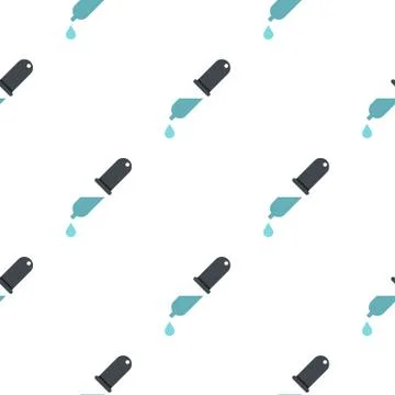 Dropper with droplet pattern seamless Stock Illustration