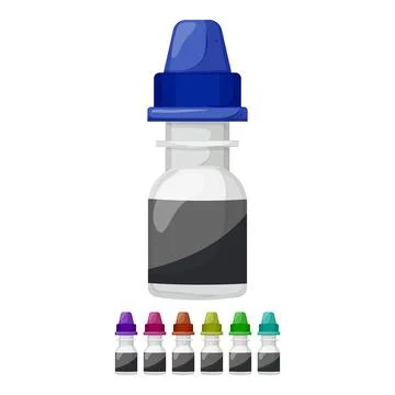 Dropper eye drop cartoon vector graphic Stock Illustration