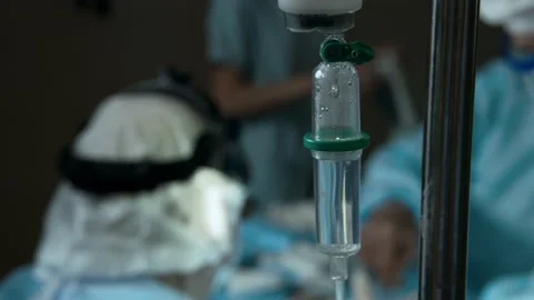 Dropper in the frame, in the background there is an operation Stock-Footage 166504952