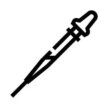 Dropper icon with liquid measurement tool concept Ilustração Stock