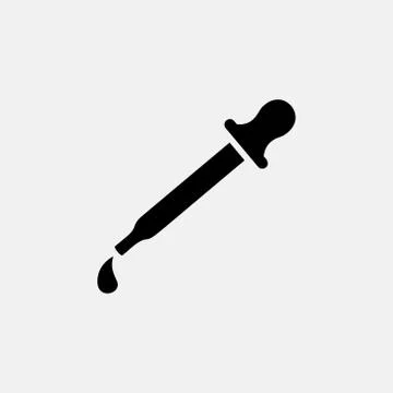 Dropper icon logo design. simple flat vector illustration Stock Illustration