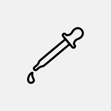 Dropper icon logo design. simple flat vector illustration Illustrazione stock