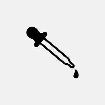 Dropper icon logo design. simple flat vector illustration Illustrazione stock