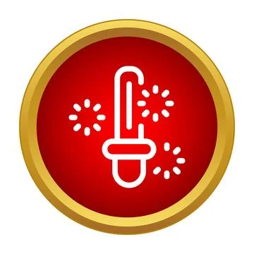 Dropper icon showing liquid dripping in laboratory Stock Illustration