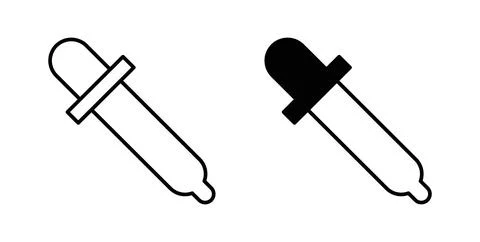 Dropper icon symbol. Flat Vector illustration Ilustração Stock