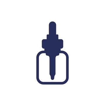 Dropper icon on white, vector Stock Illustration