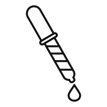 Dropper ink icon outline vector. Cartridge eco colored Illustrazione stock