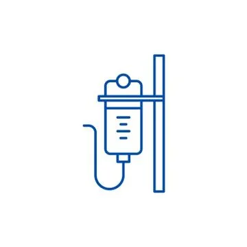 Dropper line icon concept. Dropper flat vector symbol, sign, outline Stock Illustration