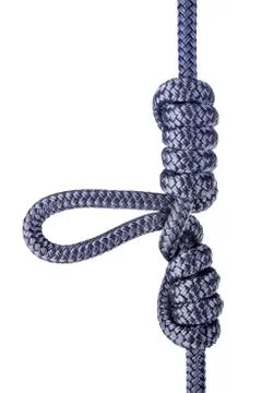Dropper Loop Knot on White Stock Photos