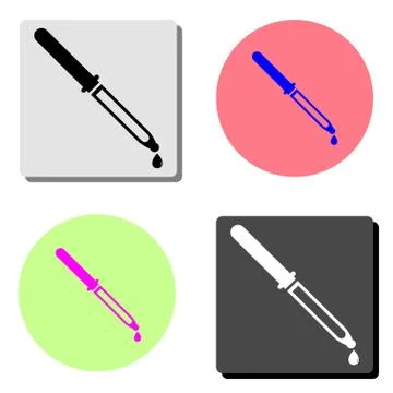 Dropper pipette. flat vector icon Stock Illustration