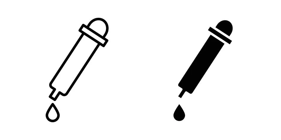 Dropper pipette icon vector design illustrations Stock Illustration