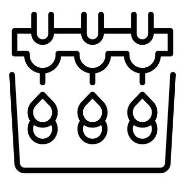 Dropper plotter icon outline vector. Printer machine Illustrazione stock