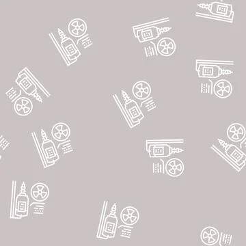 Dropper radiology line seamless pattern flat Illustrazione stock