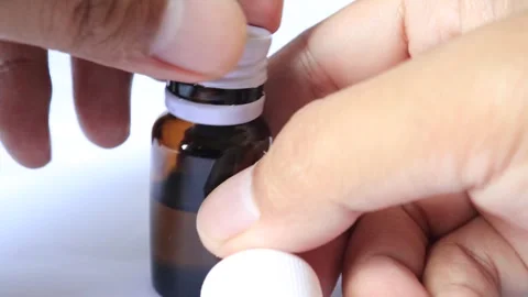 Dropper with small bottles Stock Footage 249252563
