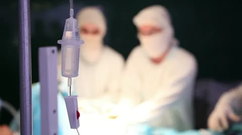 Dropper in a sterile operating during surgery Stock-Footage 21943779