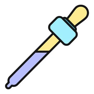 Dropper tool liquid laboratory science research icon Ilustração Stock