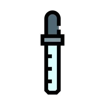 Dropper tool for precise liquid dosage and laboratory work Ilustração Stock