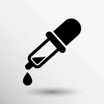 Dropper vector icon picker tube chemistry pipet Stock Illustration