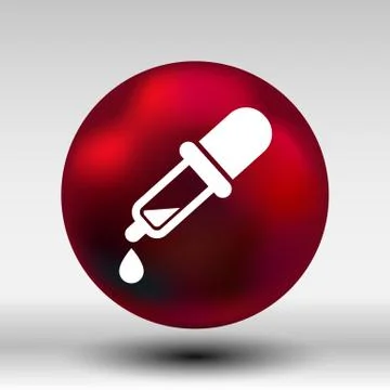 Dropper vector icon picker tube chemistry pipet Illustrazione stock