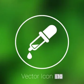 Dropper vector icon picker tube chemistry pipet Stock Illustration