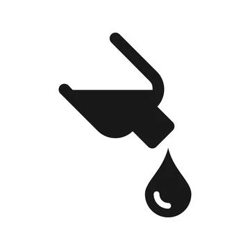 Dropper vector icon on white background Stock Illustration