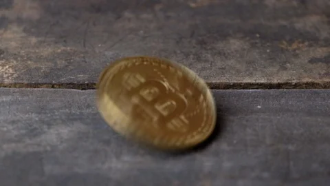 Dropping Bitcoin Stock-Footage 90023390