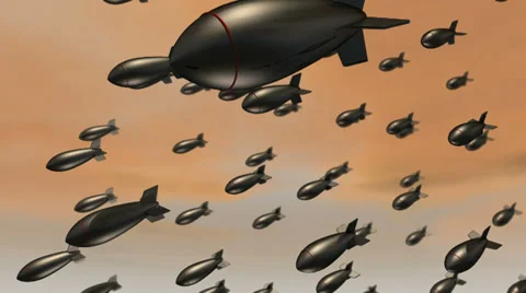 Dropping bombs animate Stock Footage 27706962