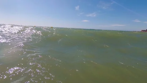 Dropping camera into the sea Stock Footage 89786085
