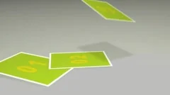 Dropping cards-02 Stock After Effects