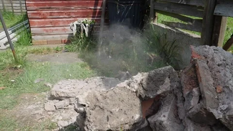 Dropping concrete blocks to break them in slow motion Stock Footage 275297653