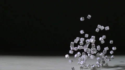 Dropping dices, Slow Motion Stock Footage 31819489