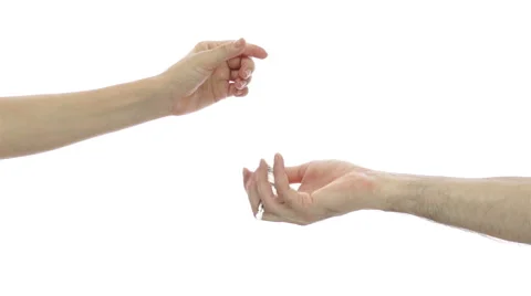Dropping Keys Into Another Hand Stock Footage 42769094