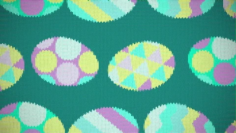 Dropping Knitted Easter egg pattern animation Stock Footage 303349768