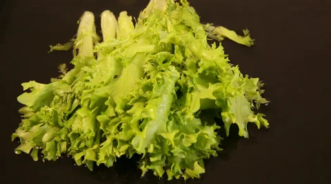 Dropping lettuce Stock Footage 50362609