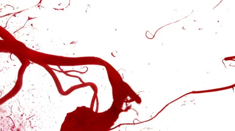 Dropping red ink in water, Slow Motion Video stock 31819427