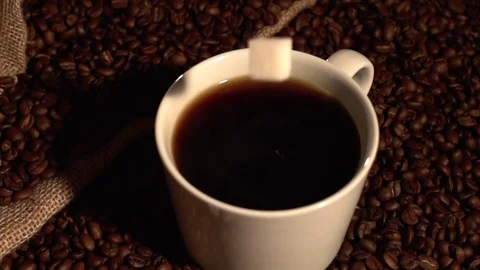 Dropping sugar in slow motion Stock Footage 76201108