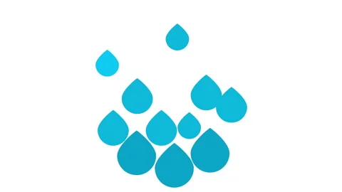 Dropping water animation Stock Footage 201481602