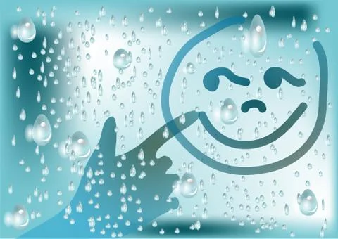 Drops and hand Stock Illustration