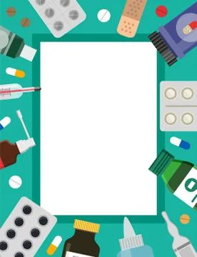 Drops and Medical Elements Set Vector Illustration イラスト素材