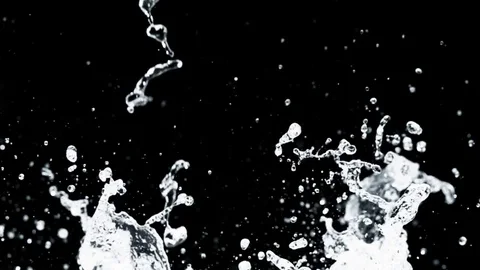 Drops And Splashes Of Water In Slow Motion - 21 Stock-Footage 69837256